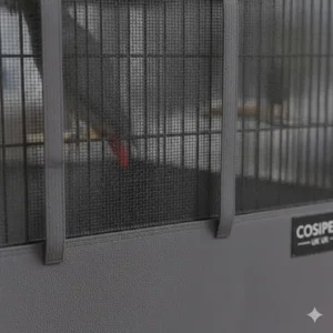 Close-up of the breathable cotton mesh fabric showing the lightweight weave for airflow.