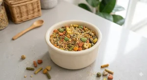 A variety of high-quality nutritional pellets for cockatiels, providing a complete balanced diet.