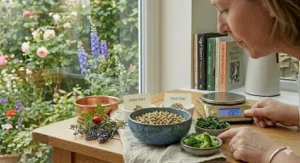 A guide showing the change in bird droppings when converting to pellets, indicating a healthy digestive system.