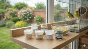 Various British bird supplements and soft food used for conditioning breeding pairs in springtime.