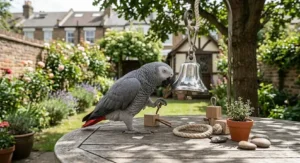 High-quality, rust-resistant stainless steel bell for parrots, ensuring long-term durability.