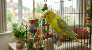 A durable, stainless steel bell toy for budgies that is lead and zinc-free for maximum bird safety.