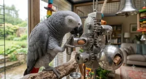 Eco-friendly, chewable seagrass toy safe for large parrots to shred.