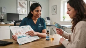 An avian expert reviewing care guidelines for administering a vitamin supplement for moulting birds to pet birds.