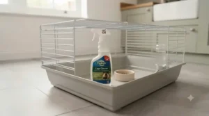 A fresh-smelling pet enclosure deodorised using a top rated cage cleaner under £10.[cite: 6]