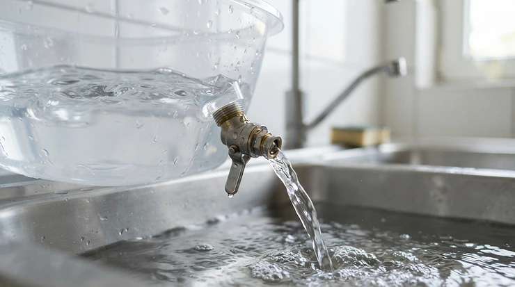 An acrylic bird bath for aviary featuring a clever plug for effortless water drainage.