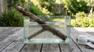 Practising natural wood perch care with a specialised organic perch cleaner for parrots