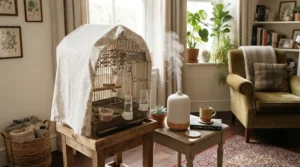 Using steam inhalation for birds with colds alongside proper cold draught protection for the cage